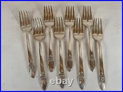 1847 ROGERS BROS FIRST LOVE SILVER-PLATE FLATWARE SET 57pc W CHEST 4653