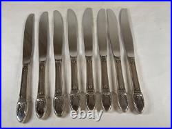 1847 ROGERS BROS FIRST LOVE SILVER-PLATE FLATWARE SET 57pc W CHEST 4653