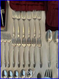 1847 ROGERS BROS First Love silver plate flatware for 12 with serving pieces