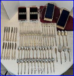 1847 ROGERS BROS First Love silver plate flatware for 12 with serving pieces