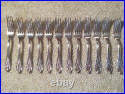 1847 ROGERS BROS OLD COLONY PATTERN SILVERPLATE FLATWARE FOR 12, 57 PCS. WithCASE