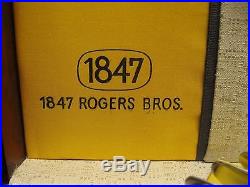 1847 ROGERS BROS Silverplate Silverware set in original case 52 pcs