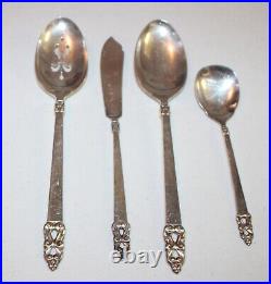 1847 ROGERS BROS Silverware 76 Pieces KING FREDERICK ROYAL EMPRESS 1969