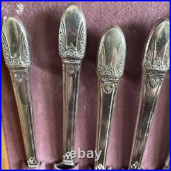 1847 Roger Bros 53 Piece FIRST LOVE Silverware Silver Plate Set (in BOX)