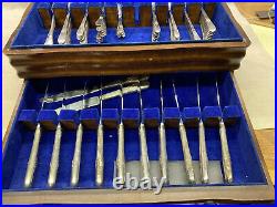 1847 Roger Bros ADORATION Silverware 79 Pcs-8 Pc Place Plus Setting WithBox