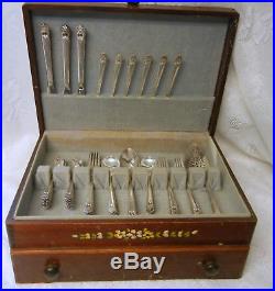 1847 Roger Bros. Eternally Yours Silverware Flatware 49 pcs. Silver Plated