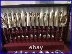 1847 Roger Bros IS Silverplate Flatware-70 Pieces Eternally Yours-Service for 12