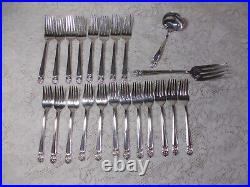 1847 Roger Bros IS Silverplate Flatware-81 Pieces Eternally Yours-Pierced Floral