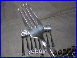 1847 Roger Bros IS Silverplate Flatware-81 Pieces Eternally Yours-Pierced Floral