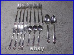 1847 Roger Bros IS Silverplate Flatware-81 Pieces Eternally Yours-Pierced Floral