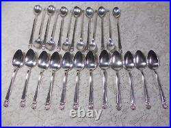 1847 Roger Bros IS Silverplate Flatware-81 Pieces Eternally Yours-Pierced Floral