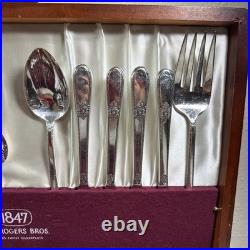 1847 Roger's Bros 52 Piece Silverware Set America's Finest Silverplate