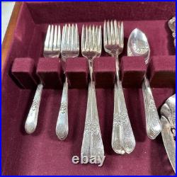 1847 Roger's Bros 52 Piece Silverware Set America's Finest Silverplate