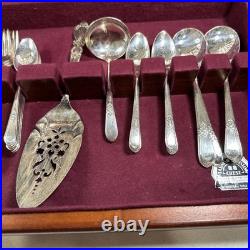1847 Roger's Bros 52 Piece Silverware Set America's Finest Silverplate