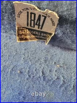 1847 Roger's Bros First Love 1937 90th Anniversary Plate + Pie & Case