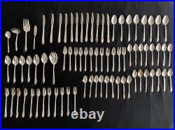 1847 Roger's Brothers First Love IS Silver plate Flatware Set 79 Pcs USED