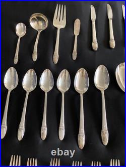 1847 Roger's Brothers First Love IS Silver plate Flatware Set 79 Pcs USED