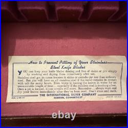 1847 Rogers 69 Pc IS INTERNATIONAL SILVER FLAIR Plate Flatware Chest Silverware