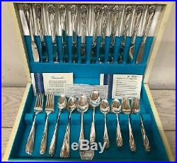 1847 Rogers Bros 122 pc Daffodil Silverplate Service For 12 Flatware Set WithExtra