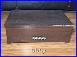 1847 Rogers Bros. 50pc Silverplate Flatware Set for 8 in Wooden Chest Case