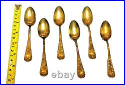 1847 Rogers Bros 69 Pc Serving for 8 Floral Pattern Silverplated Flatware Set