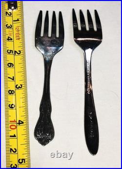 1847 Rogers Bros 69 Pc Serving for 8 Floral Pattern Silverplated Flatware Set