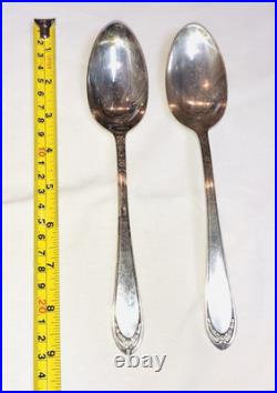 1847 Rogers Bros 69 Pc Serving for 8 Floral Pattern Silverplated Flatware Set