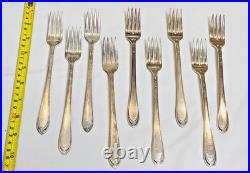 1847 Rogers Bros 69 Pc Serving for 8 Floral Pattern Silverplated Flatware Set