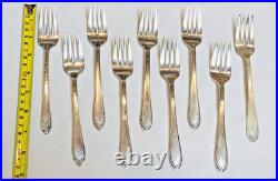 1847 Rogers Bros 69 Pc Serving for 8 Floral Pattern Silverplated Flatware Set