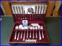 1847 Rogers Bros. 72 Piece Complete Set Service For 8 Vintage Silverware Set