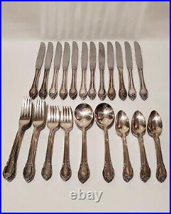 1847 Rogers Bros 81 Piece Silver Plate Flatware Set Remembrance Service For 12