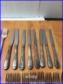 1847 Rogers Bros Adoration 61 Pc. Flatware Silverware Set withCase 8 place setting