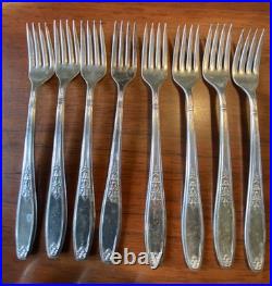 1847 Rogers Bros Ambassador Silver Plate Flatware For 8 + Serving Utensils 58 Ct