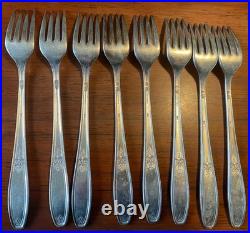 1847 Rogers Bros Ambassador Silver Plate Flatware For 8 + Serving Utensils 58 Ct