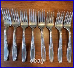 1847 Rogers Bros Ambassador Silver Plate Flatware For 8 + Serving Utensils 58 Ct