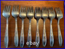 1847 Rogers Bros Ambassador Silver Plate Flatware For 8 + Serving Utensils 58 Ct