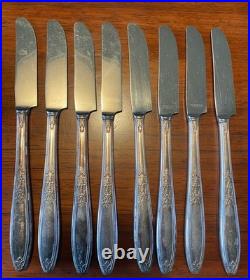 1847 Rogers Bros Ambassador Silver Plate Flatware For 8 + Serving Utensils 58 Ct