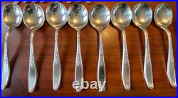 1847 Rogers Bros Ambassador Silver Plate Flatware For 8 + Serving Utensils 58 Ct