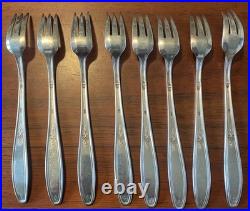 1847 Rogers Bros Ambassador Silver Plate Flatware For 8 + Serving Utensils 58 Ct