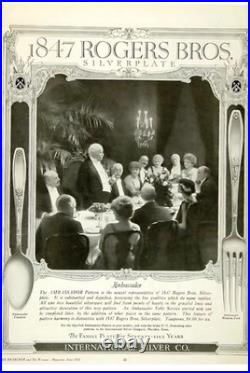 1847 Rogers Bros Ambassador Silver Plate Flatware For 8 + Serving Utensils 58 Ct