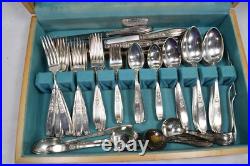 1847 Rogers Bros Ambassador Silver Plate Flatware Set 90pc with Chest
