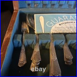 1847 Rogers Bros Ambassador Silver Plate Flatware Set 90pc with Chest