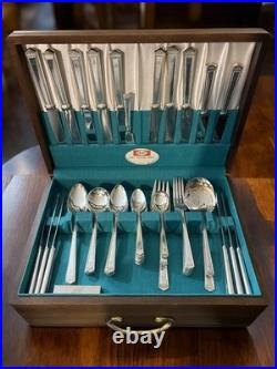 1847 Rogers Bros Ambassador Silverplate Flatware Set 54 Pieces