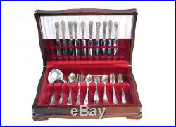 1847 Rogers Bros Ancestral 1924 Pattern Silverplated Silverware Service for 8