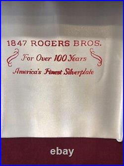 1847 Rogers Bros Complete Service 10 First Love Box 100th Ann. 67 Pieces