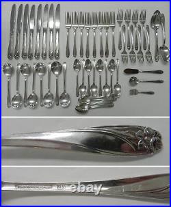 1847 Rogers Bros DAFFODIL 1950 Silverplate 52 Pc Flatware Set Service for 8