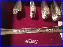 1847 Rogers Bros DAFFODIL PATTERN Silverware with With Case-76 pieces
