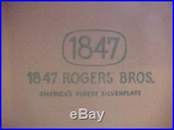 1847 Rogers Bros DAFFODIL Silverplate 54 pcs Original Silver Chest SERV for 8