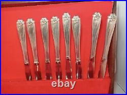 1847 Rogers Bros DAFFODIL Silverplate Silverware Set Of 51 Pieces