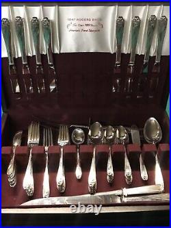 1847 Rogers Bros DAFFODIL Silverplate Silverware Set Of 60 Pieces